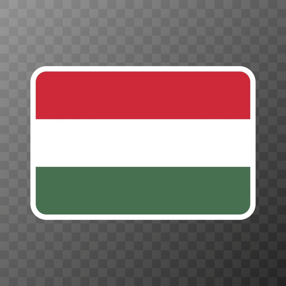 Ungarn-Flagge, offizielle Farben und Proportionen. Vektor-Illustration. vektor