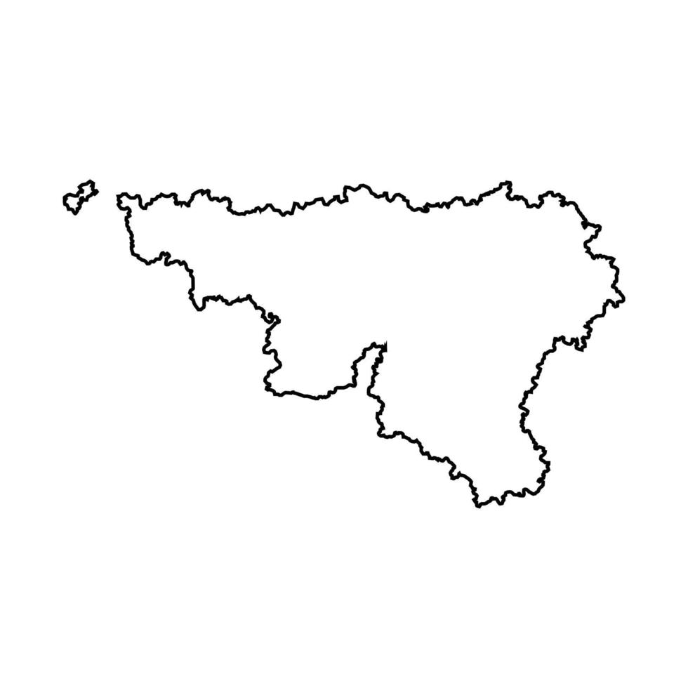 wallonisch Region Karte, Belgien. Vektor Illustration.