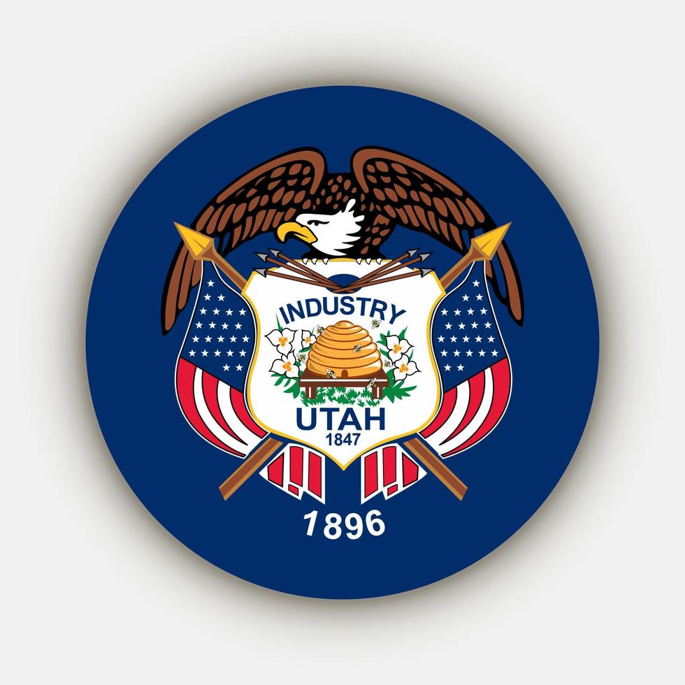 utah stat flagga. vektor illustration.