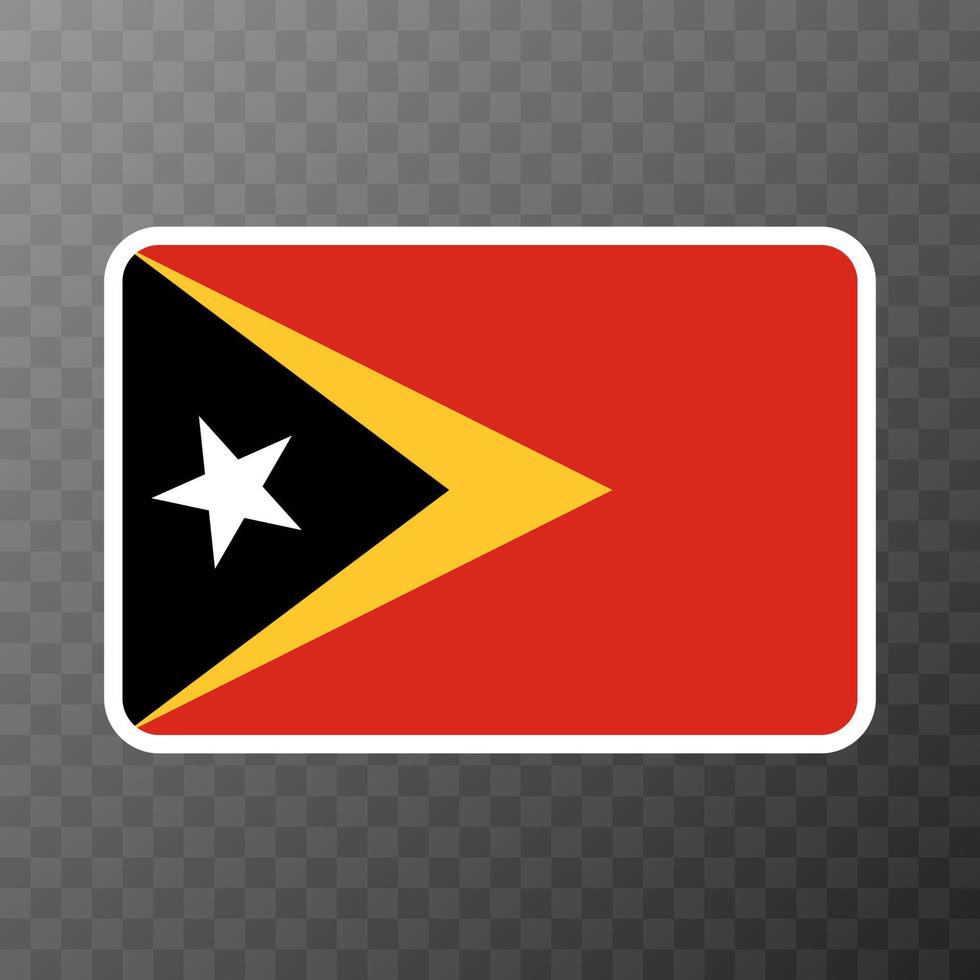 Osttimor-Flagge, offizielle Farben und Proportionen. Vektor-Illustration. vektor