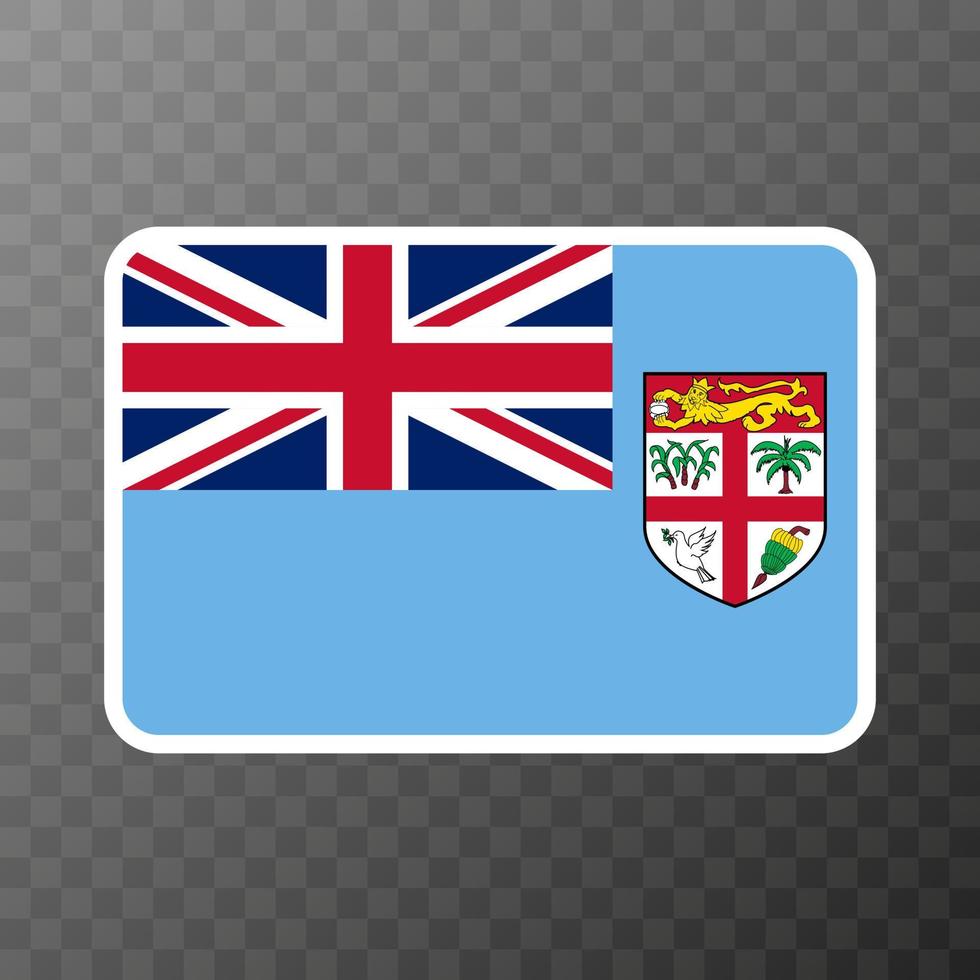 Fidschi-Flagge, offizielle Farben und Proportionen. Vektor-Illustration. vektor