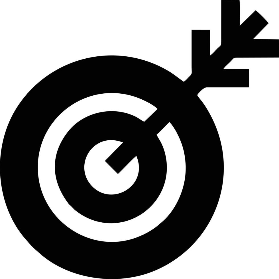 mål fokus ikon symbol design bild, illustration av de Framgång mål ikon begrepp. eps 10 vektor