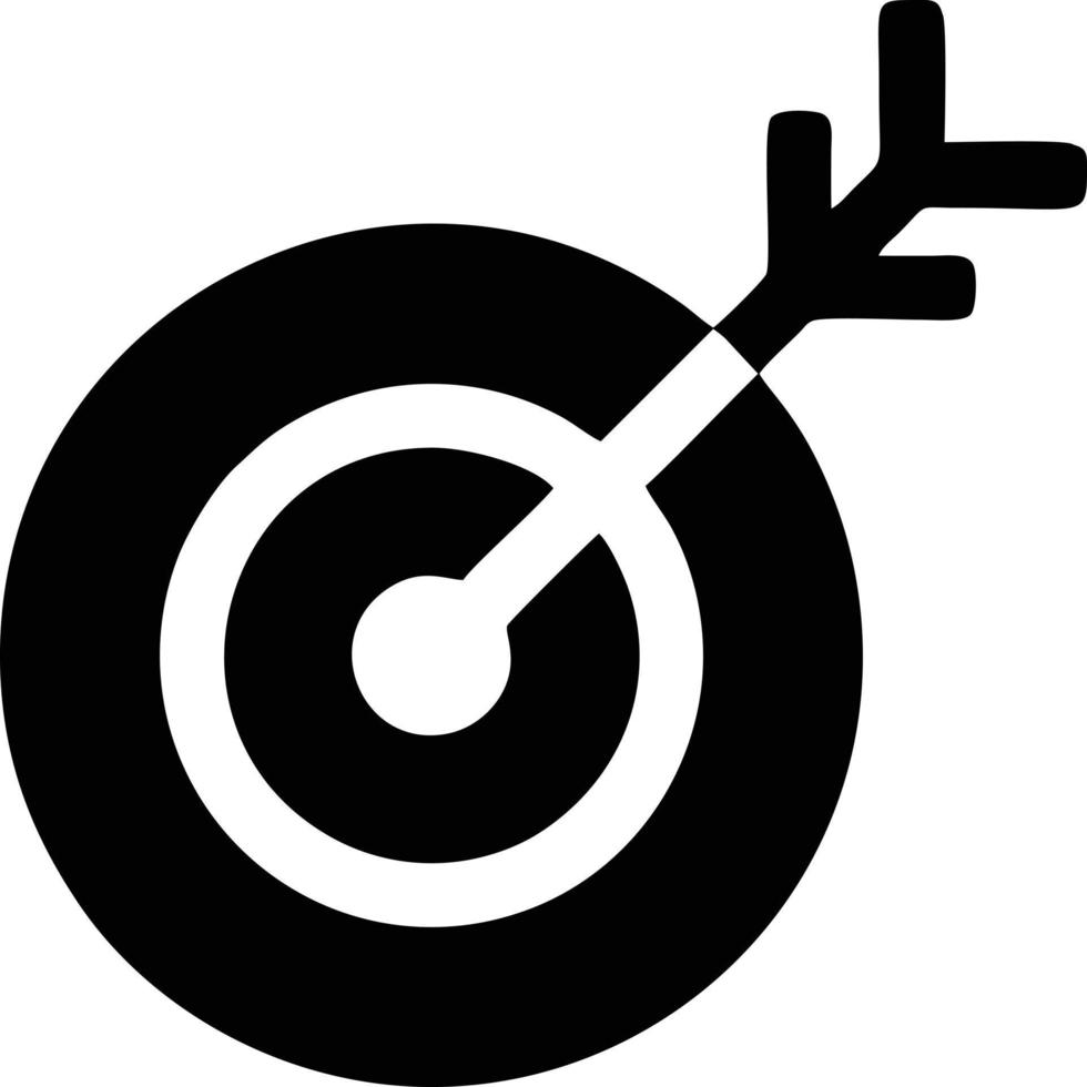 mål fokus ikon symbol design bild, illustration av de Framgång mål ikon begrepp. eps 10 vektor