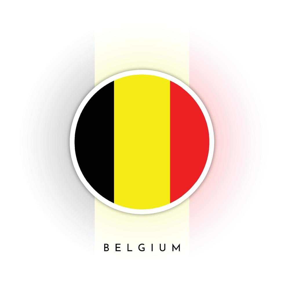 Belgien Flagge runden Design vektor