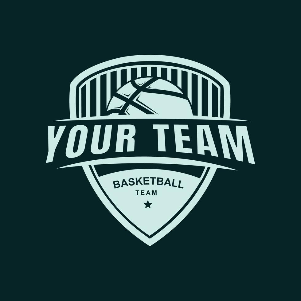 Basketball-Logo-Design-Vorlage einfachen Stil Design-Vektor vektor