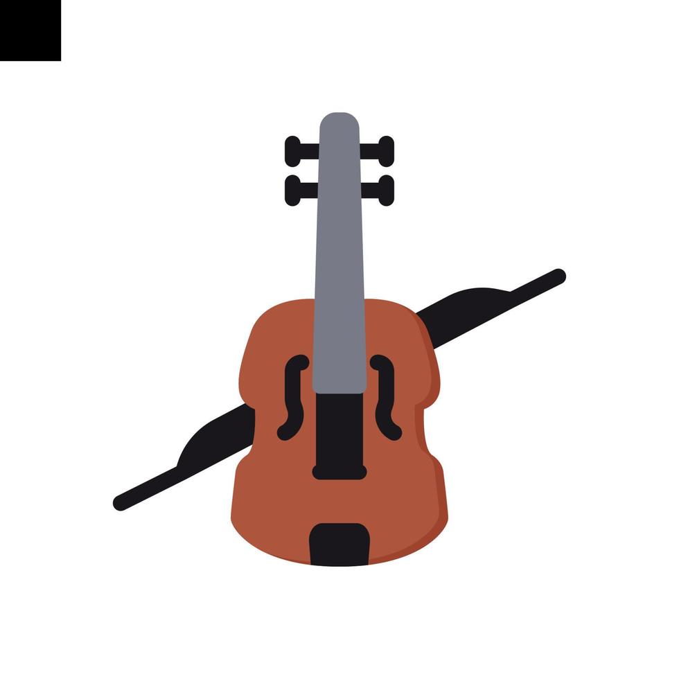 cello ikon logotyp platt stil vektor