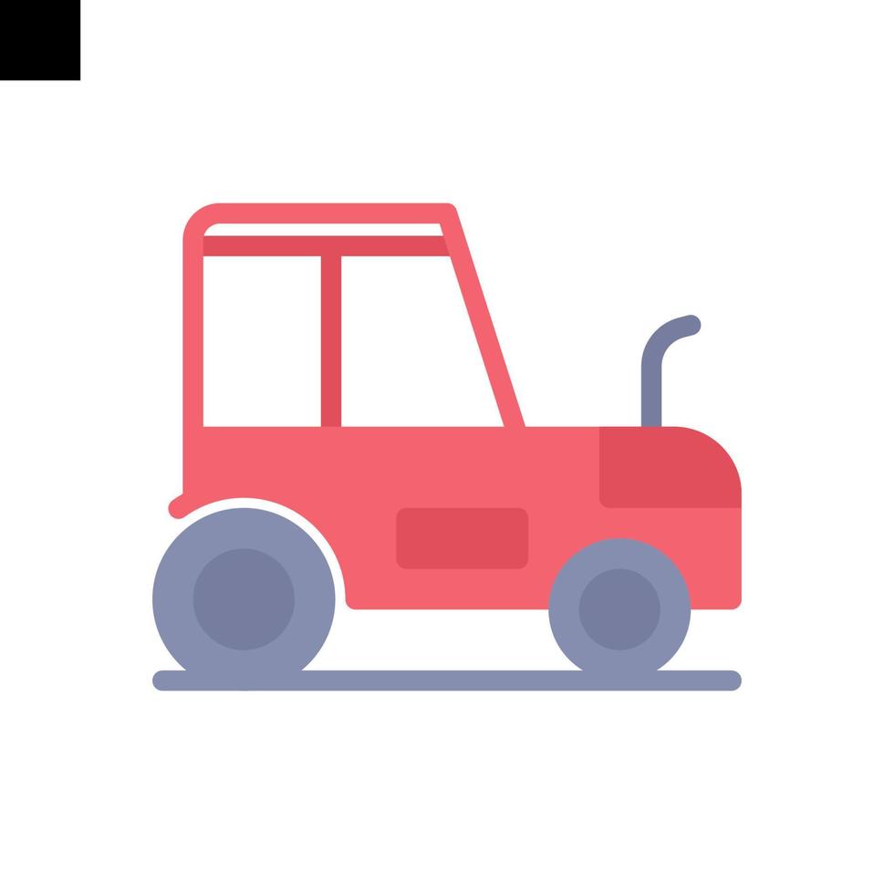 Traktor Symbol Logo eben Stil Vektor