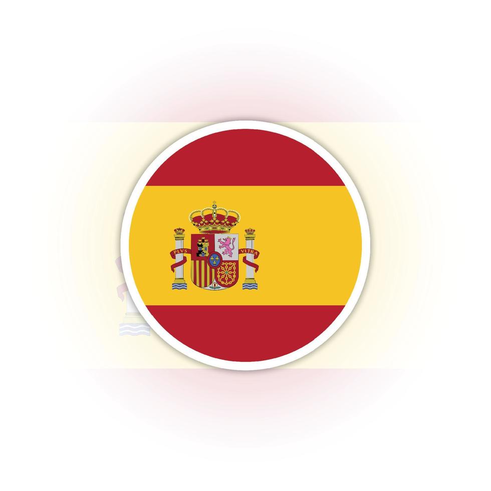 Spanien Flagge runden Design vektor