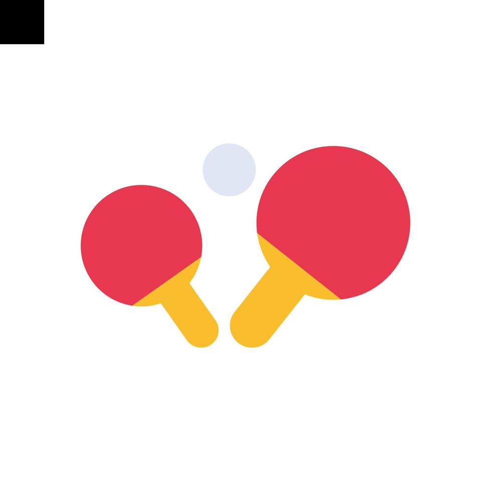 Tabelle Tennis Symbol Logo Vektor eben Stil