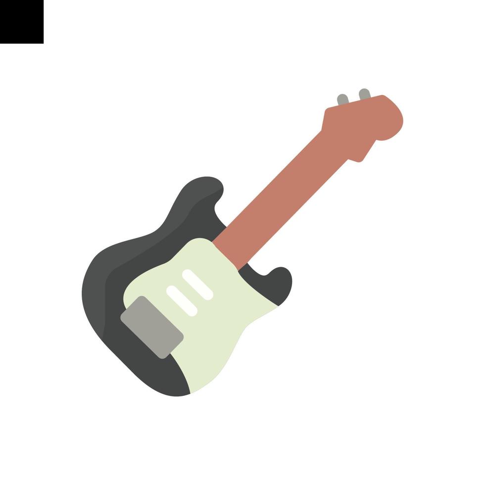 Gitarre elektrisch Logo Design Vektor