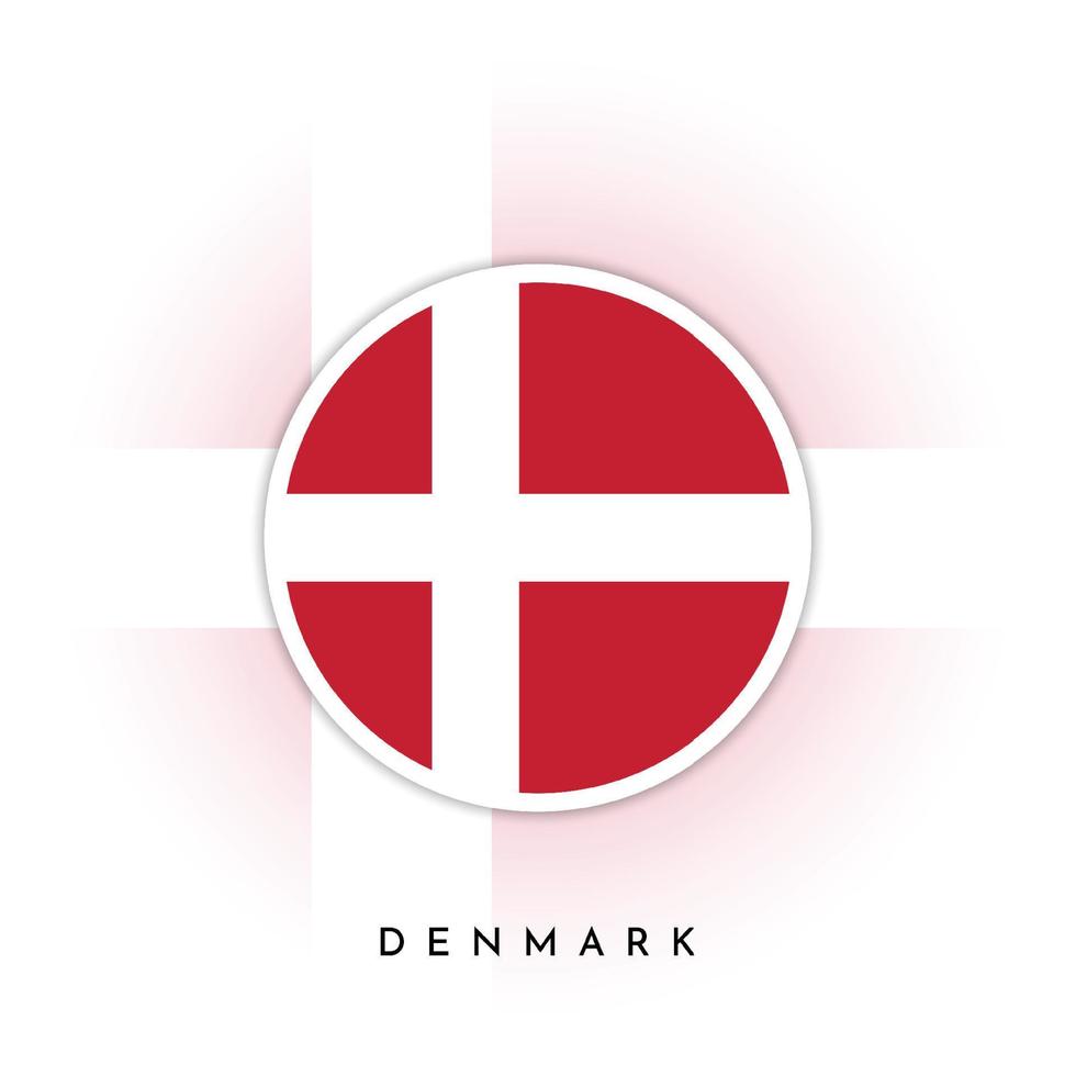 Dänemark runden Flagge Design vektor