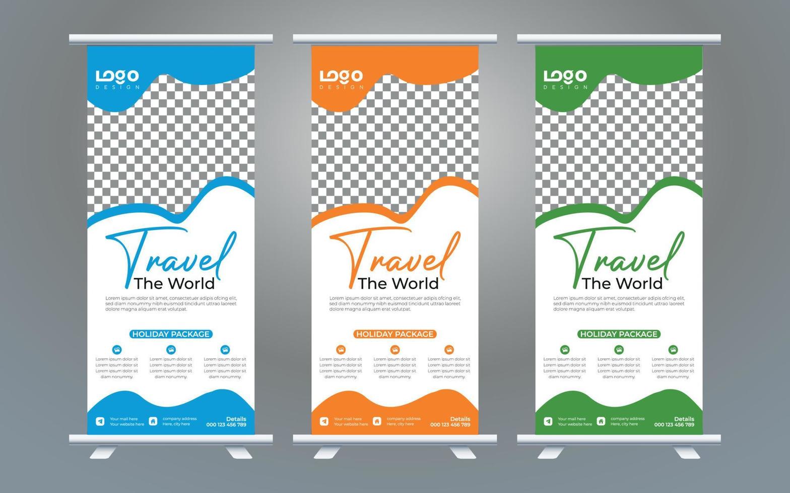 Rollup Banner Design Druckvorlage vektor