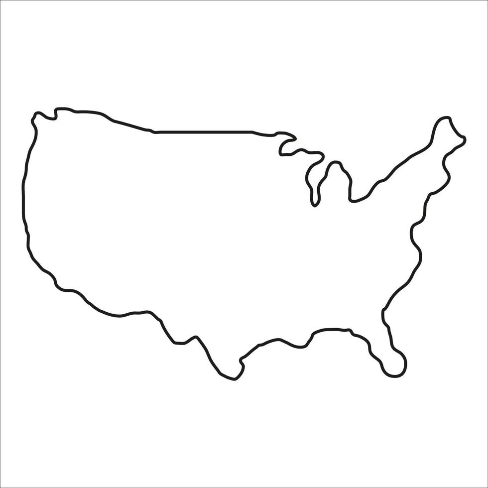Zustände von Amerika Gebiet auf Weiß Hintergrund. Norden Amerika. Vektor Illustration