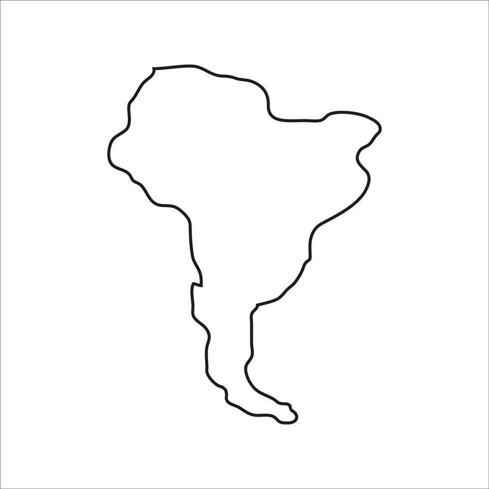 Zustände von Amerika Gebiet auf Weiß Hintergrund. Süd Amerika. Vektor Illustration