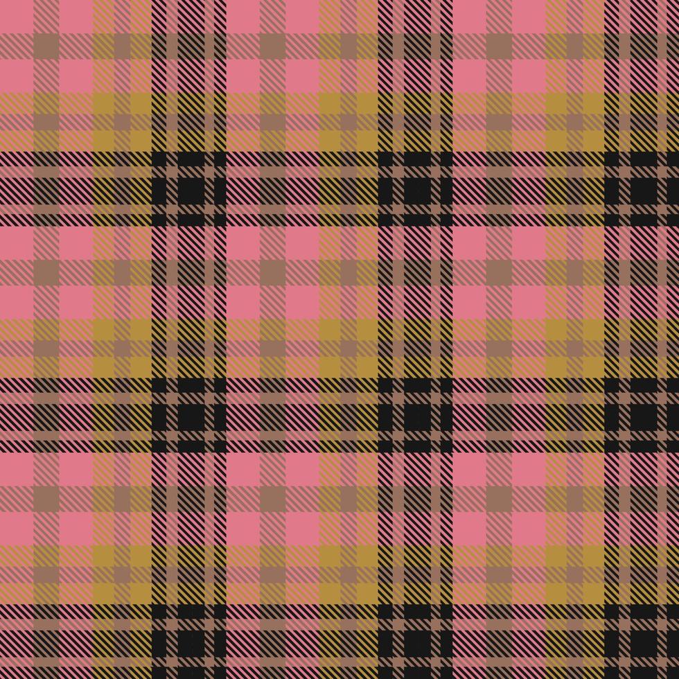 tartan mönster tyg design textur är vävd i en enkel kypert, två över två under de varp, framåt ett tråd på varje passera. vektor