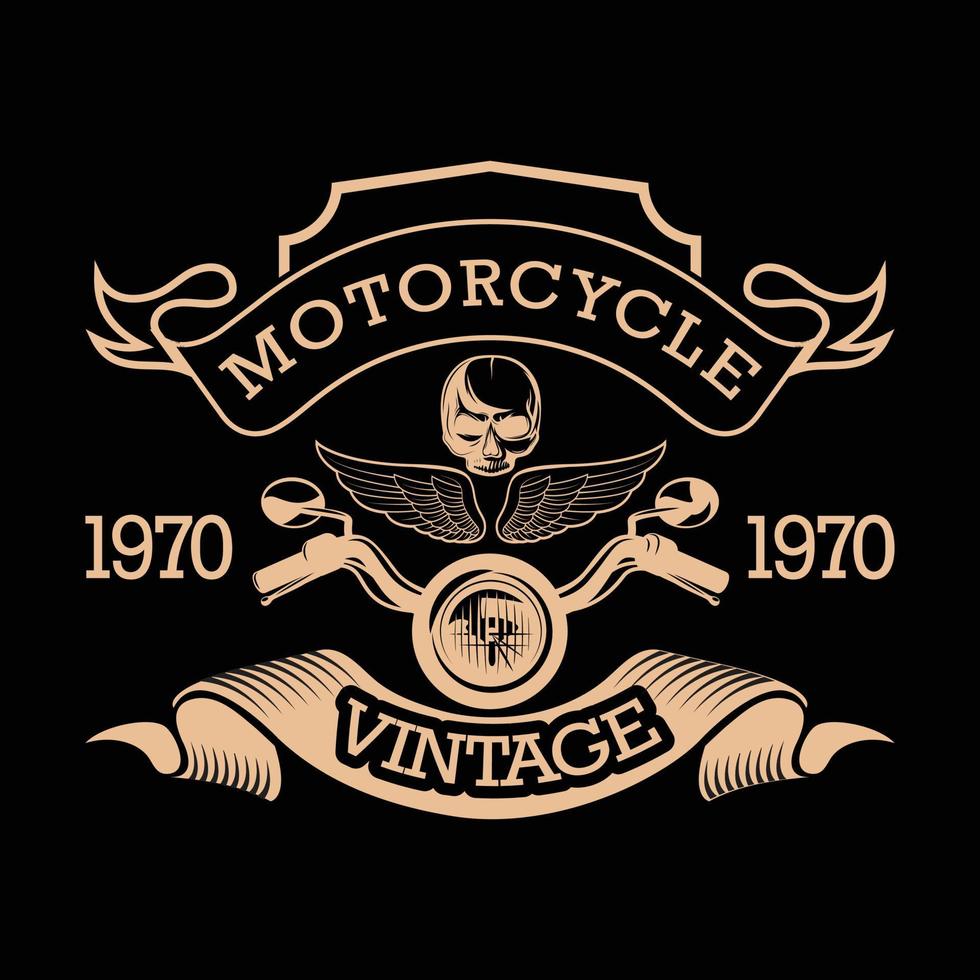 motorcykel t-shirt vektor