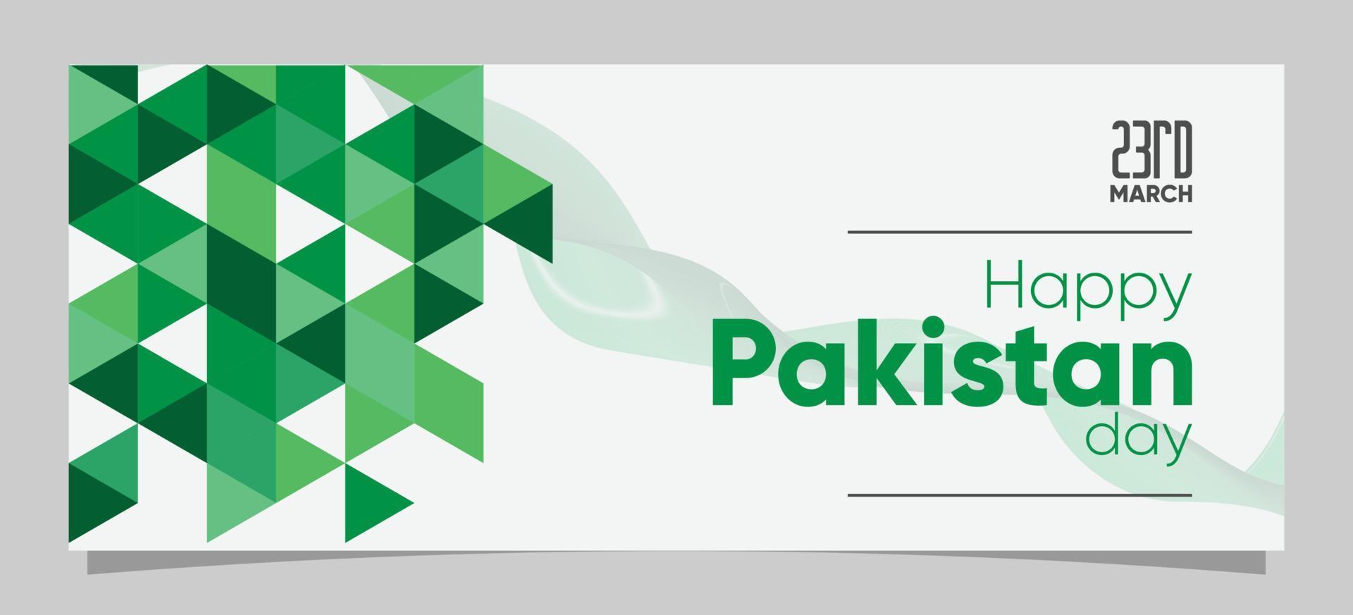 glücklich Pakistan Tag 23 März Sozial Startseite Post abstrakt vektor