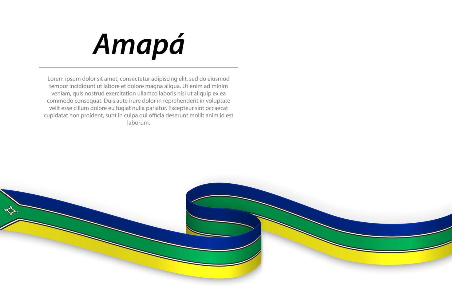 winken Band oder Banner mit Flagge von amapa vektor