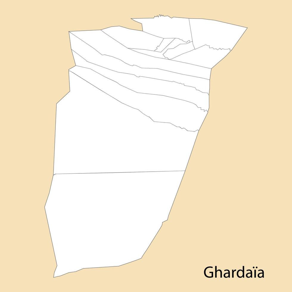 hoch Qualität Karte von gardaia ist ein Provinz von Algerien vektor