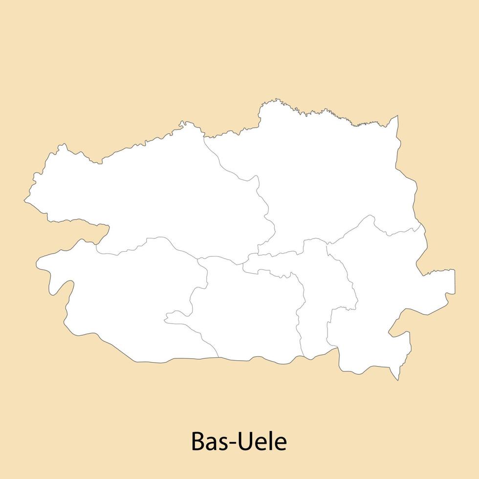 hoch Qualität Karte von bas-uele ist ein Region von DR Kongo vektor
