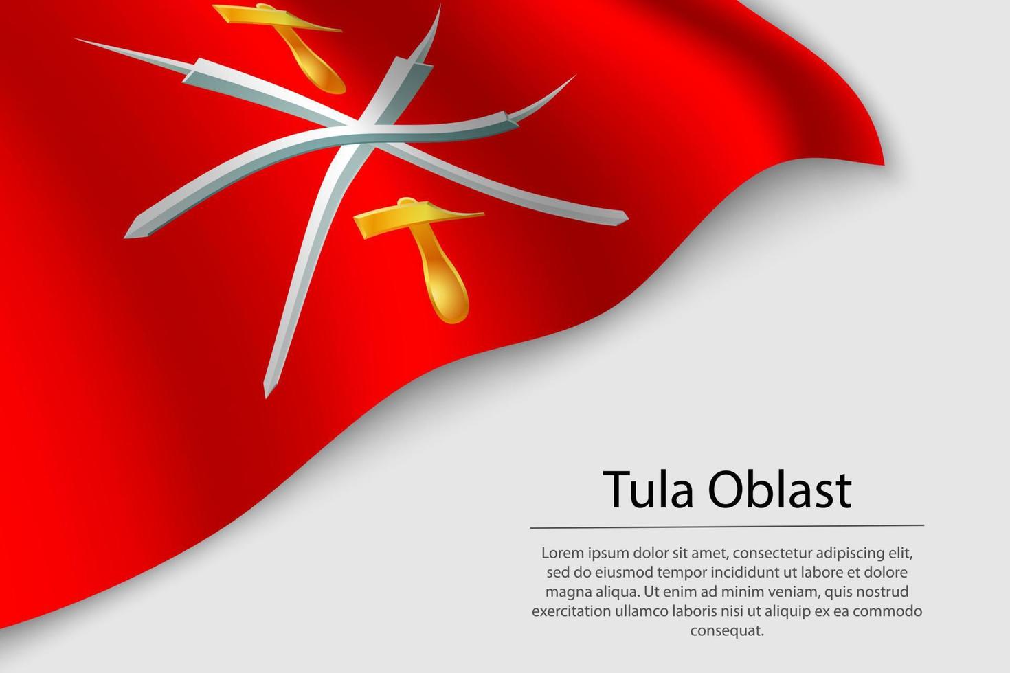 Welle Flagge von tula Oblast ist ein Region von Russland vektor