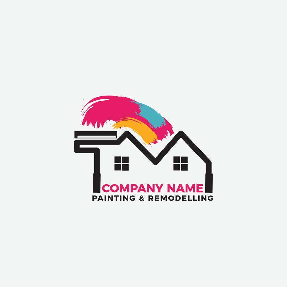 Haus Gemälde und Umbau Logo vektor