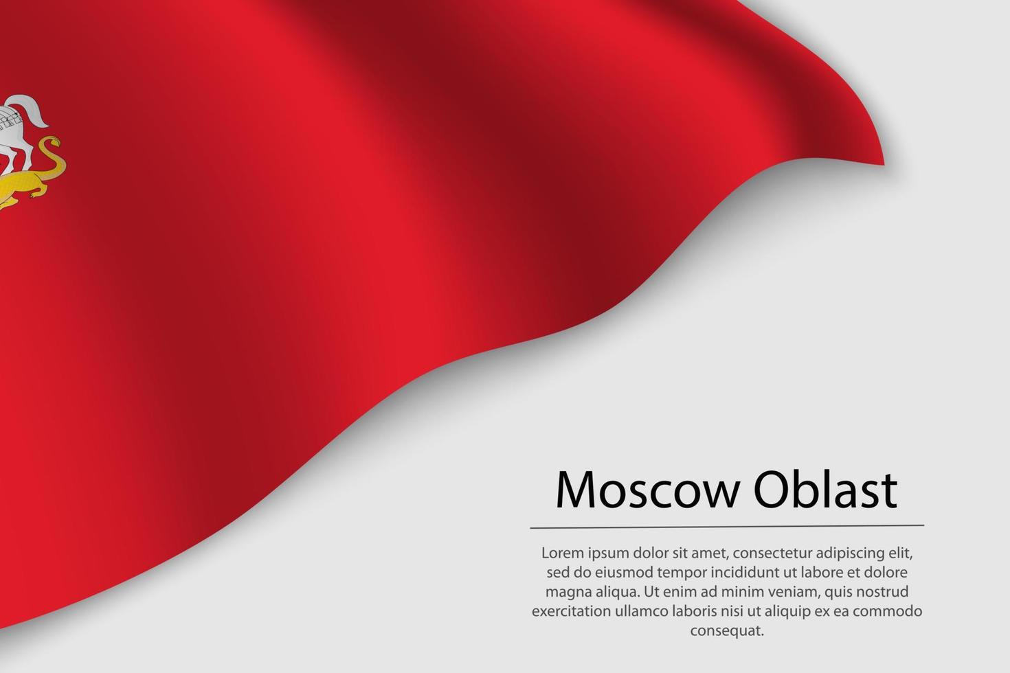Welle Flagge von Moskau Oblast ist ein Region von Russland vektor