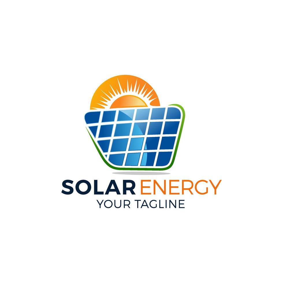 sol- energi logotyp design vektor mallar