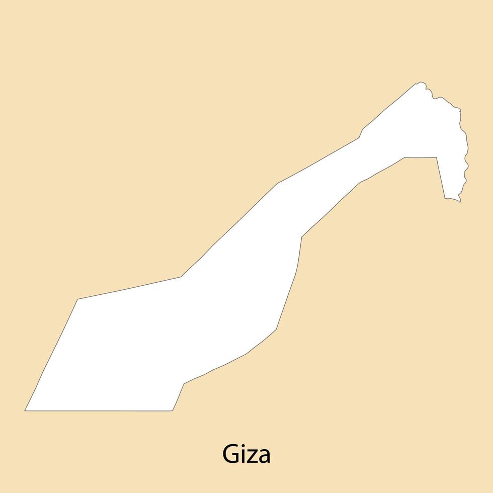 hoch Qualität Karte von Gizeh ist ein Region von Ägypten vektor