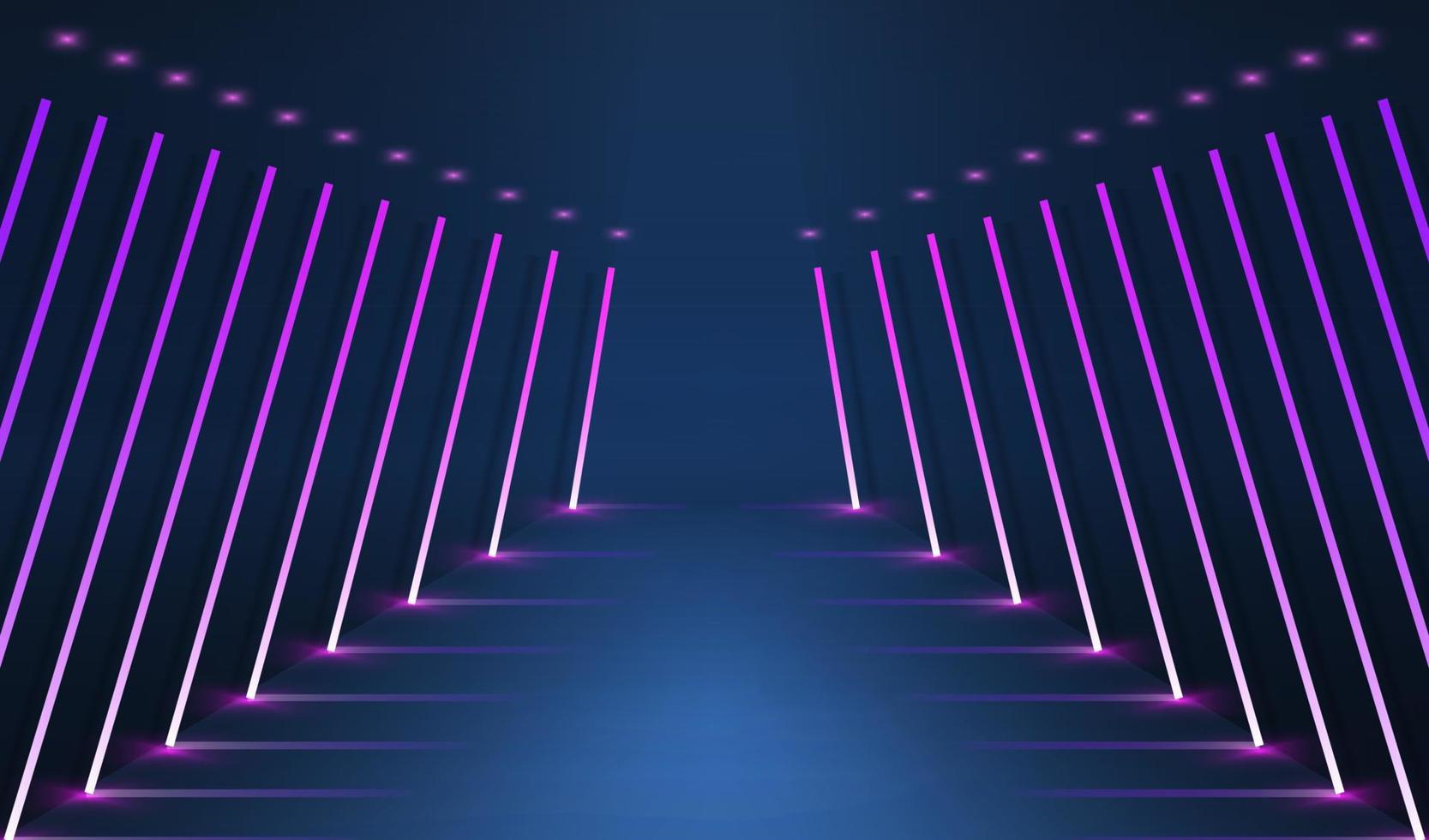 3d realistisch Neon- Hintergrund mit Linie Licht Wirkung. vektor