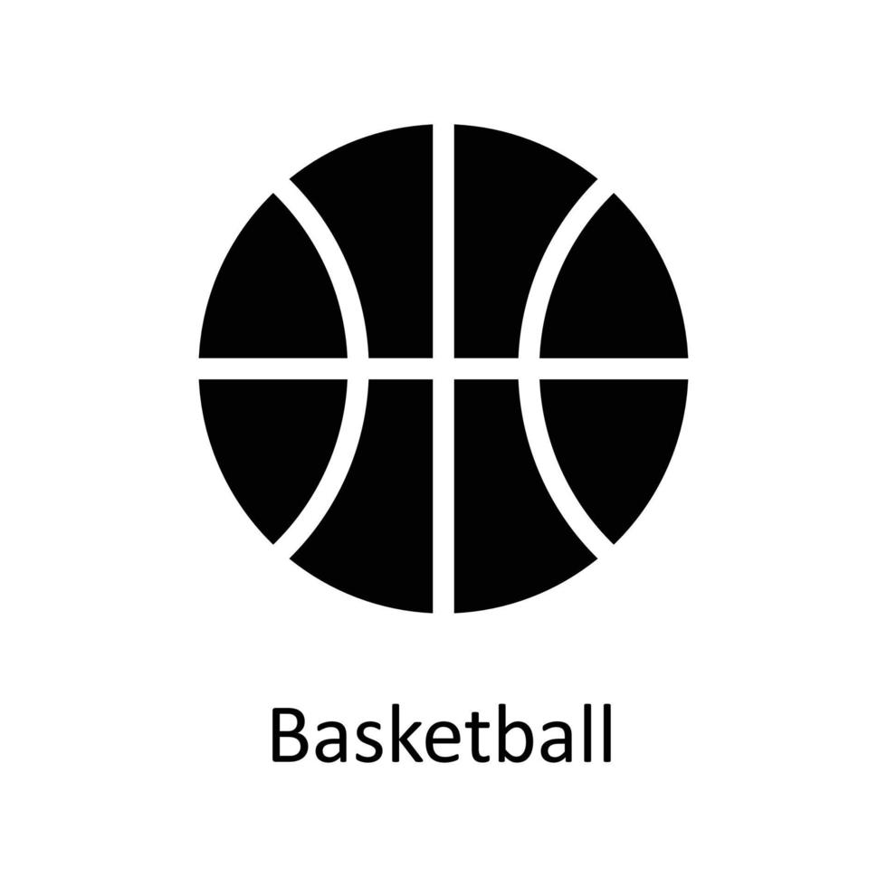 basketboll vektor fast ikoner. enkel stock illustration stock