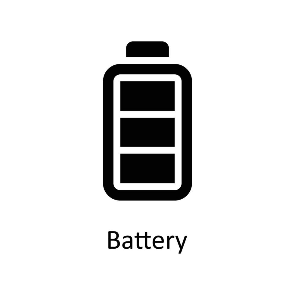 batteri vektor fast ikoner. enkel stock illustration stock