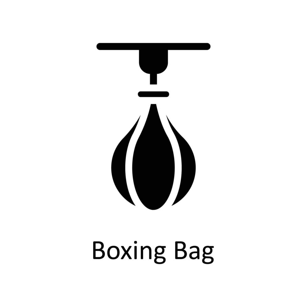 boxning väska vektor fast ikoner. enkel stock illustration stock