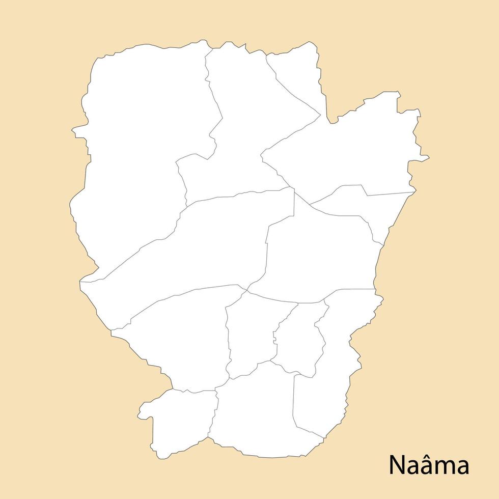 hög kvalitet Karta av naama är en provins av algeriet vektor