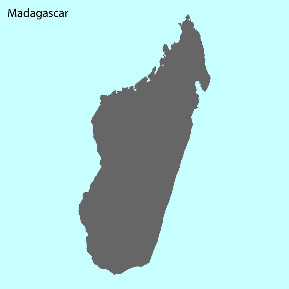 hochwertige Karte der Insel vektor