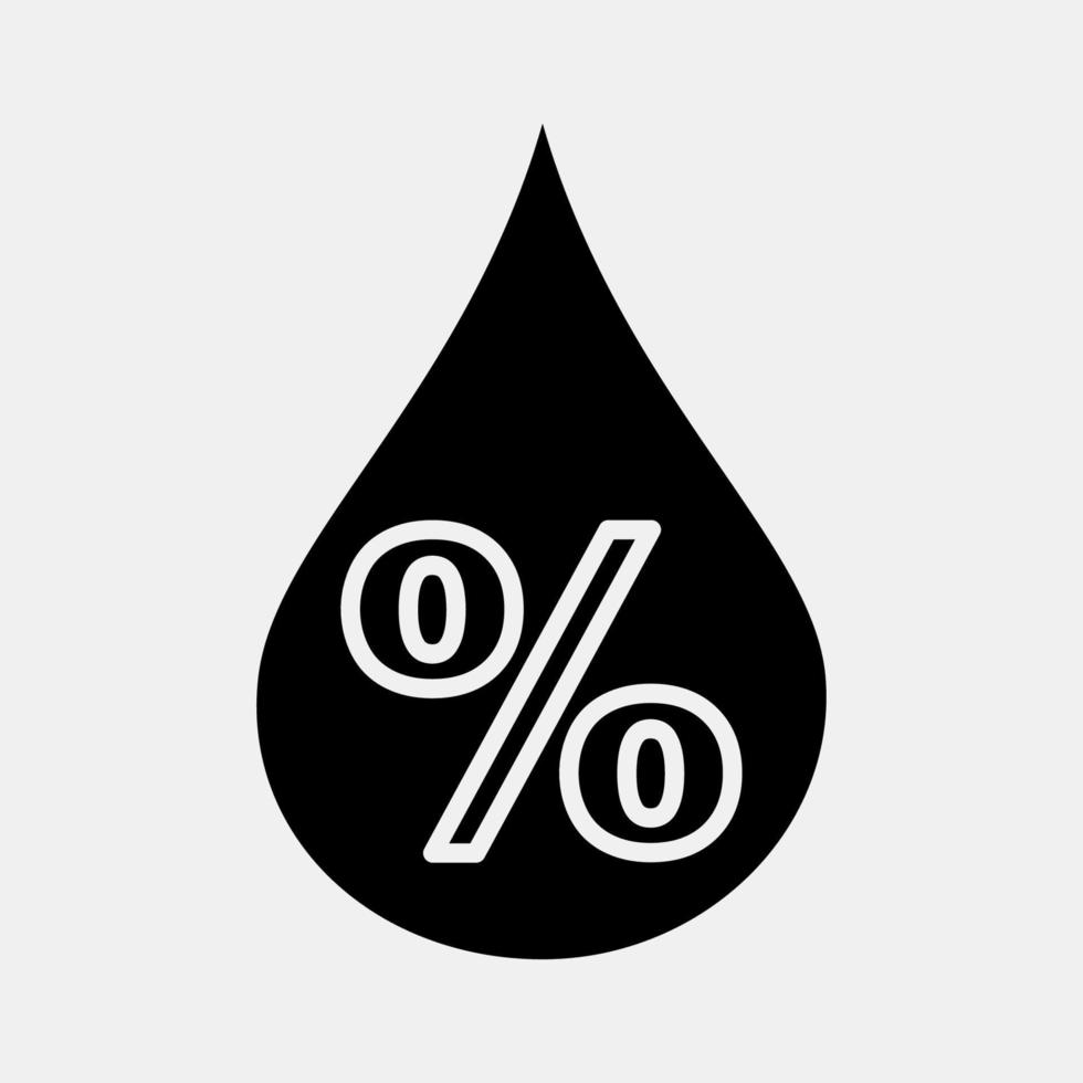 Symbol Feuchtigkeit. Wetter Elemente Symbol. Symbole im Glyphe Stil. gut zum Drucke, Netz, Smartphone Anwendung, Poster, Infografiken, Logo, Zeichen, usw. vektor