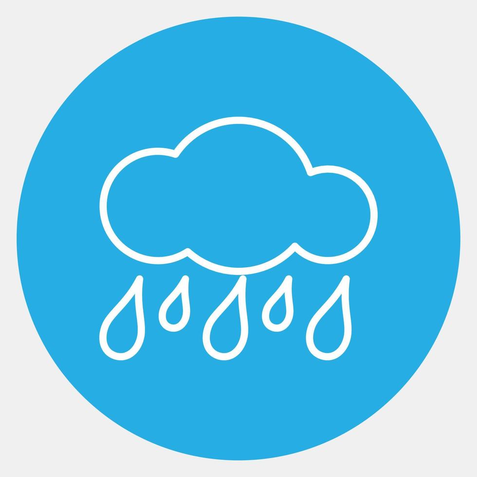 Symbol Nieselregen. Wetter Elemente Symbol. Symbole im Blau runden Stil. gut zum Drucke, Netz, Smartphone Anwendung, Poster, Infografiken, Logo, Zeichen, usw. vektor