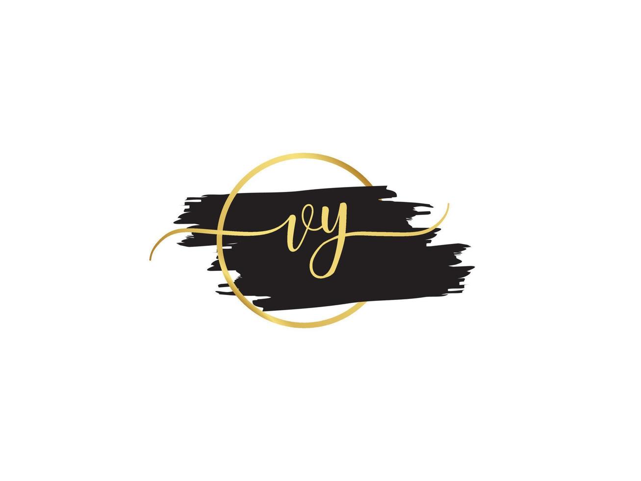 kreativ vy Unterschrift Logo, einzigartig vy Logo Brief Design zum Geschäft vektor