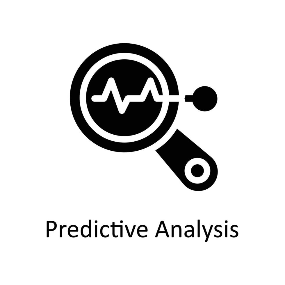 vorausschauend Analyse Vektor solide Symbole. einfach Lager Illustration Lager