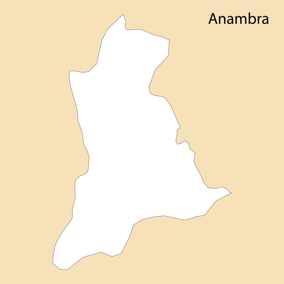 hoch Qualität Karte von Anambra ist ein Region von Nigeria vektor