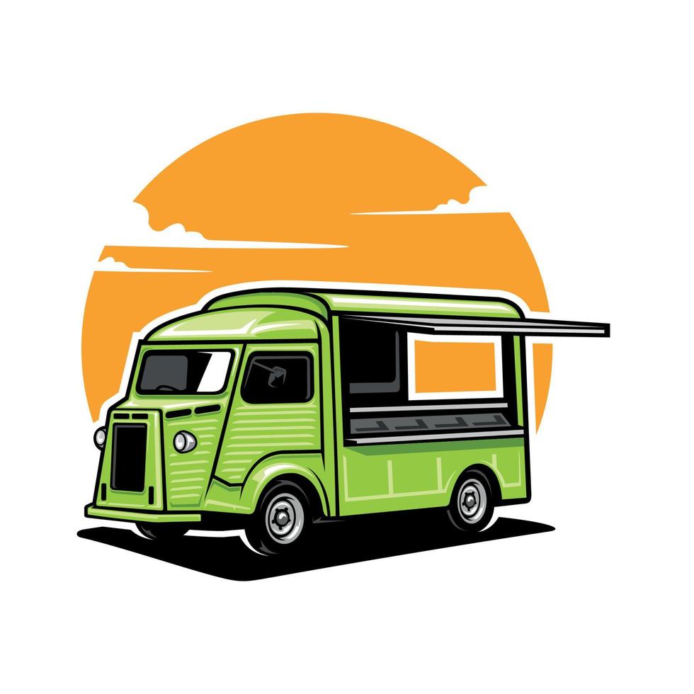 retro Taco Essen LKW Illustration Vektor