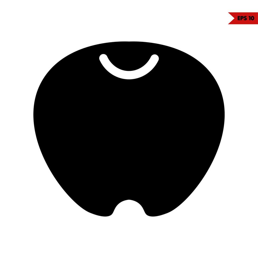 Apfel Obst Glyphe Symbol vektor