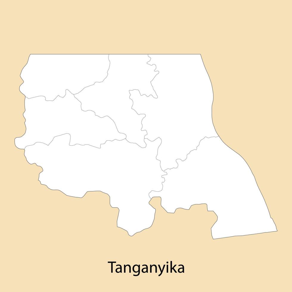 hoch Qualität Karte von tanganyika ist ein Region von DR Kongo vektor