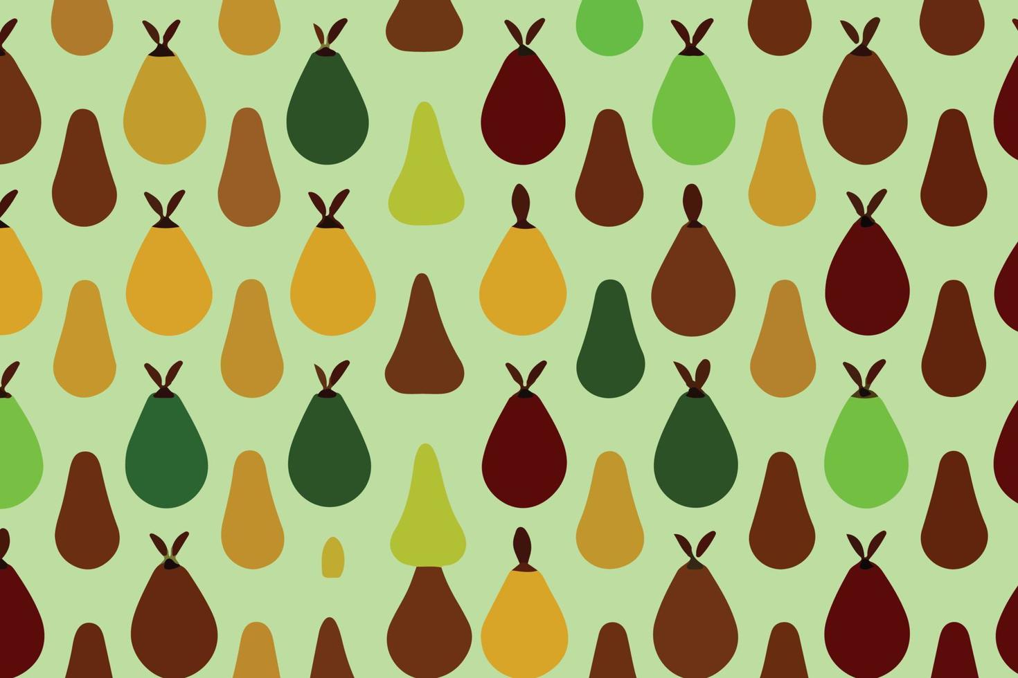 sömlös päron mönster - skön frukt design för kök och mat bakgrunder vektor