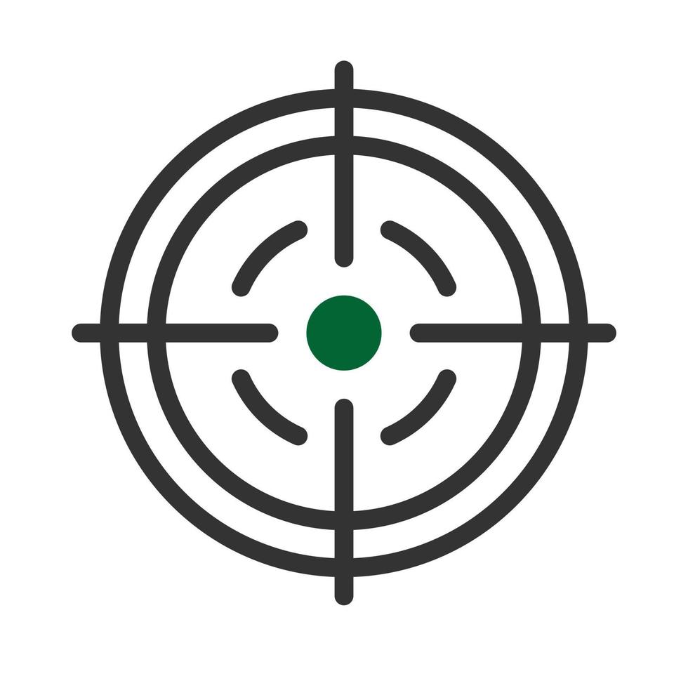 Ziel Symbol Duotone Stil grau Grün Farbe Militär- Illustration Vektor Heer Element und Symbol perfekt.