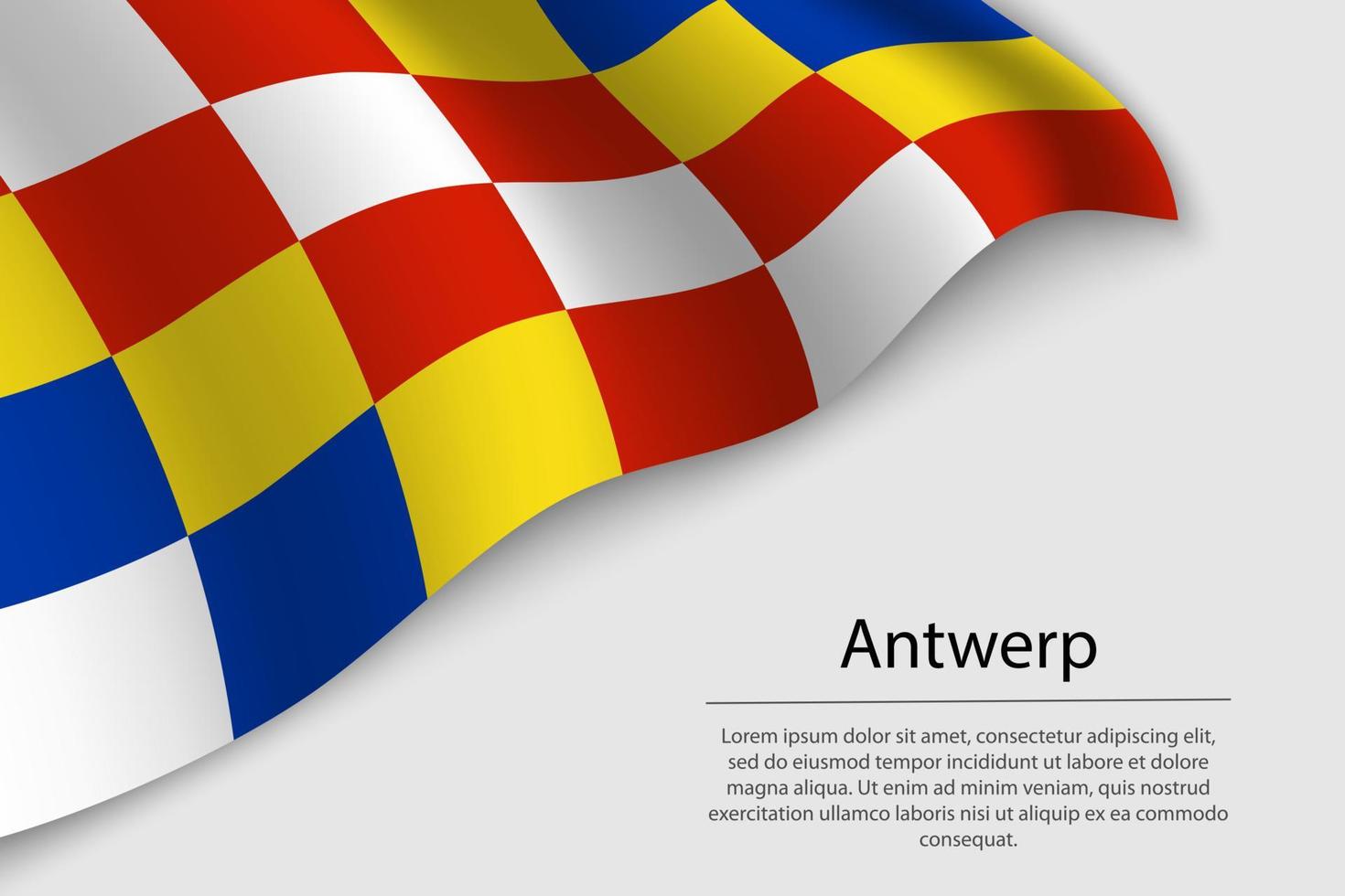 Welle Flagge von Antwerpen ist ein Region von Belgien vektor