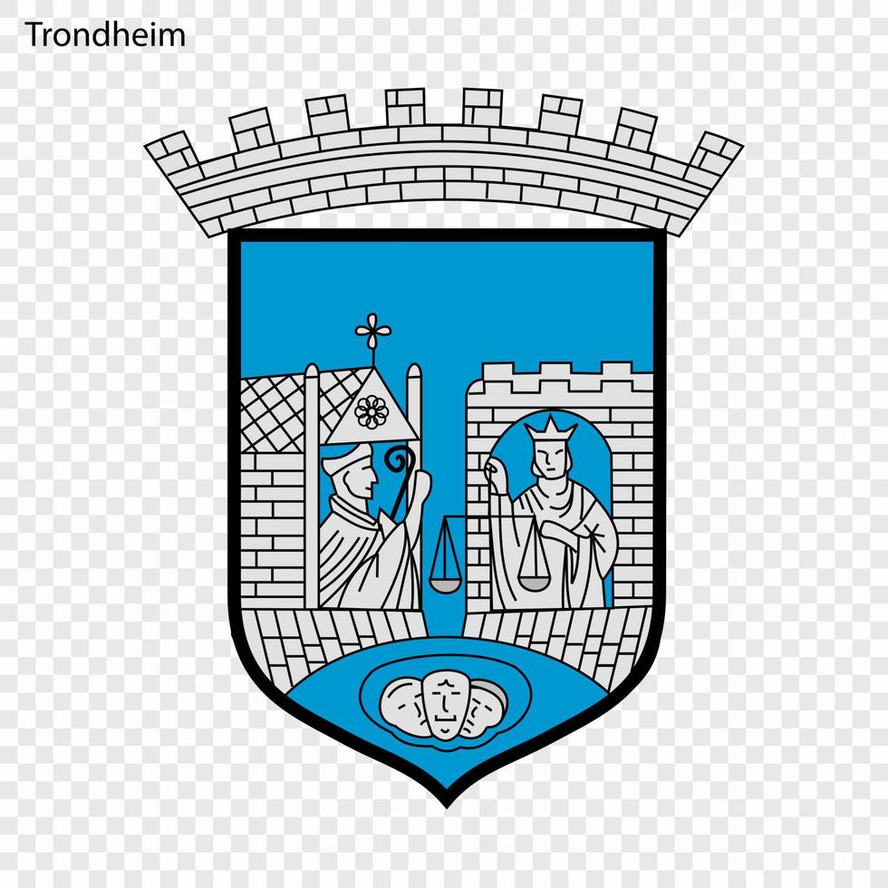 Emblem von Stadt von Norwegen vektor