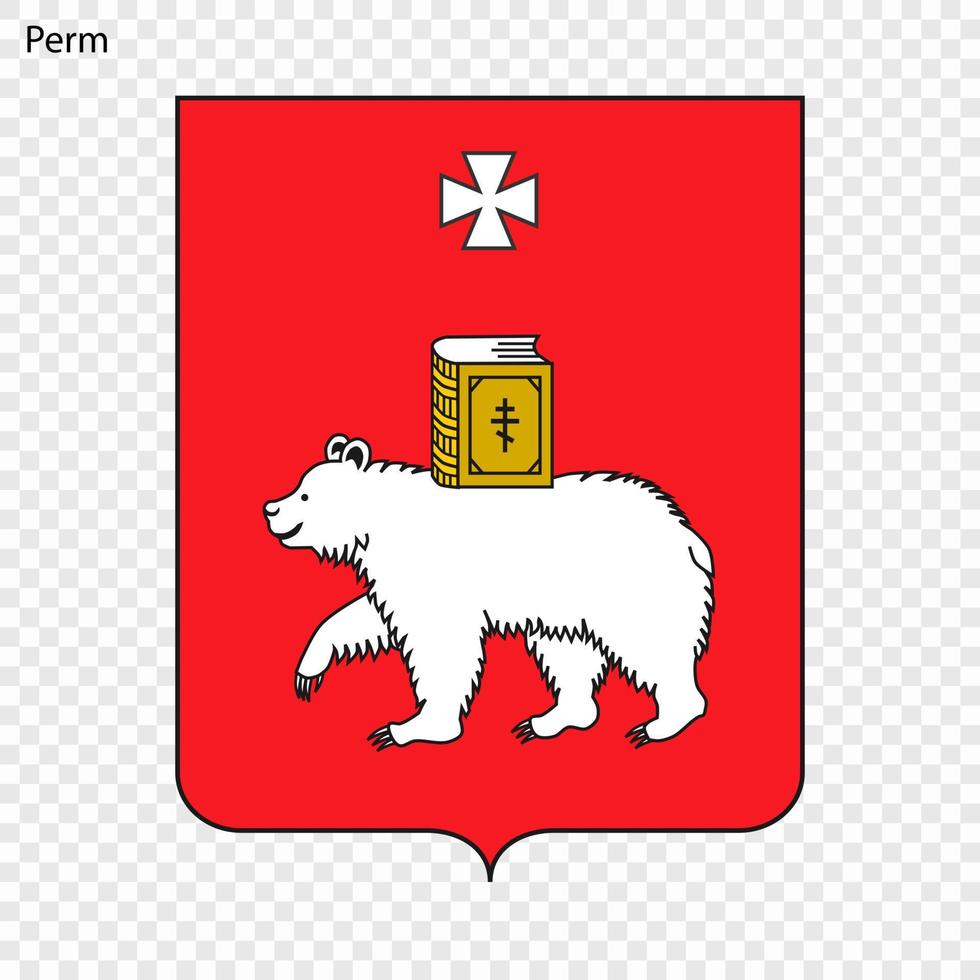 emblem av perm. vektor illustration