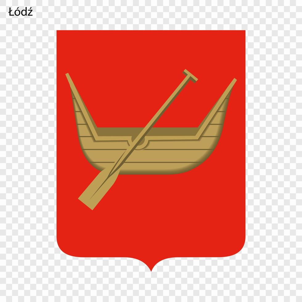 emblem av stad av polen. vektor