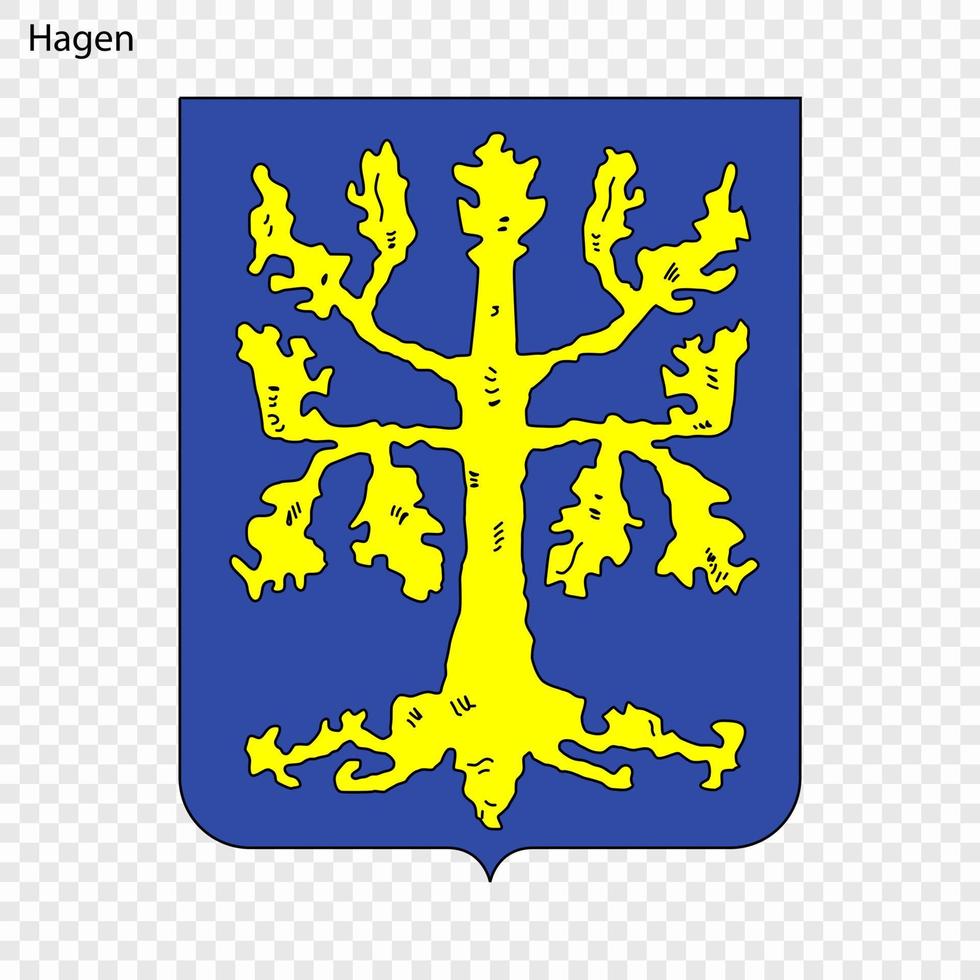 emblem av stad av Tyskland vektor